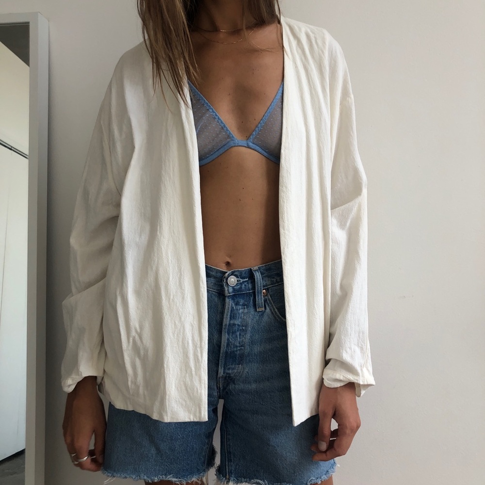 Light white overcoat